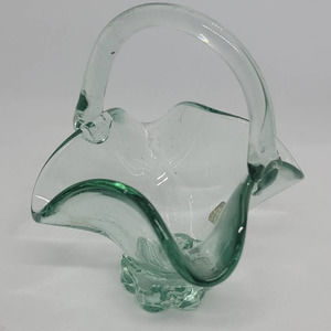 Adorable Vintage Rosenthal Netter Glass Toothpick Basket Handcrafted in Spain